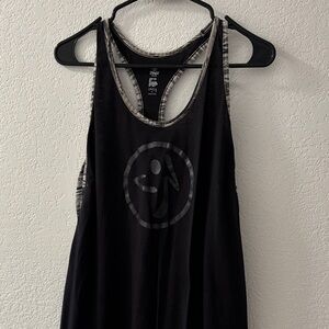 Zumba Fitness Black and Gray Tank Top